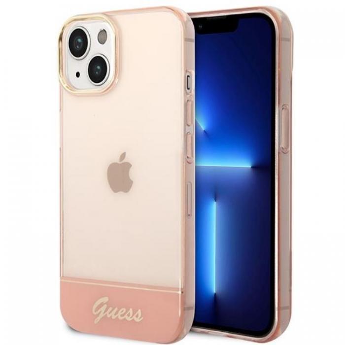 Guess - GUESS iPhone 14 Plus Skal Translucent - Rosa