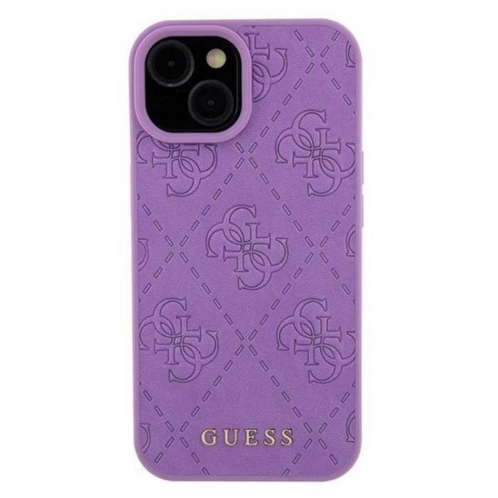 Guess - Guess iPhone 15 Mobilskal Stamped - Lila