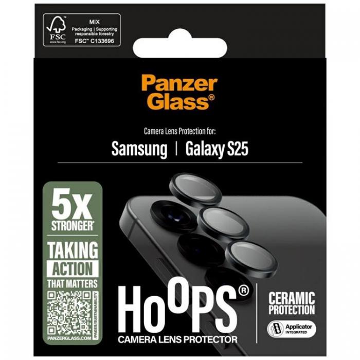 PanzerGlass - PanzerGlass Galaxy S25 Kameralinsskydd Hrdat Glas Hoops Keramisk