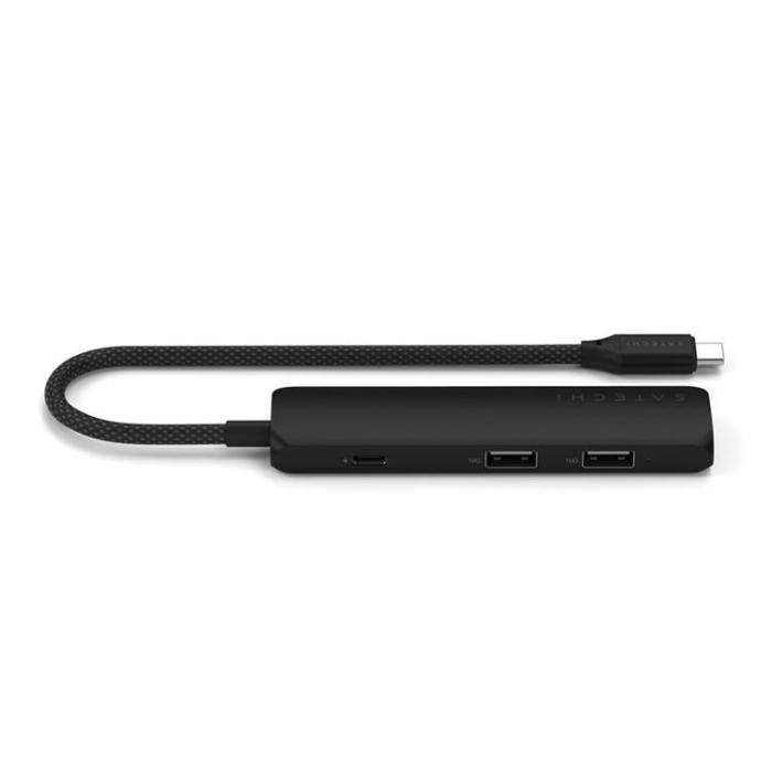 Satechi - Satechi 4-i-1 HUBB USB-C Slim Multiport Adapter 4K - Svart