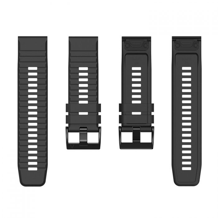 A-One Brand - Garmin Fenix 3/5X/6X/7X Pro Armband Silikon - Svart