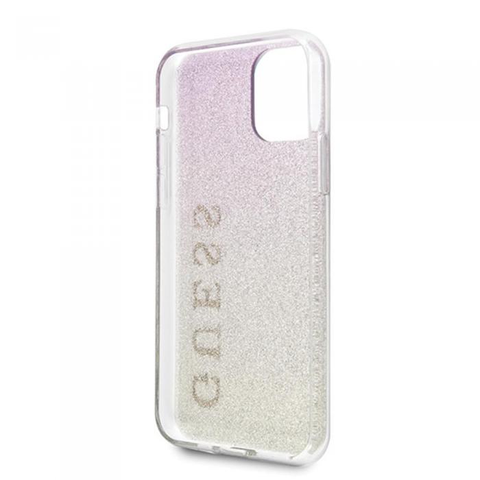 Guess - Guess iPhone 11 Pro Skal Rosguld Glitter Gradient