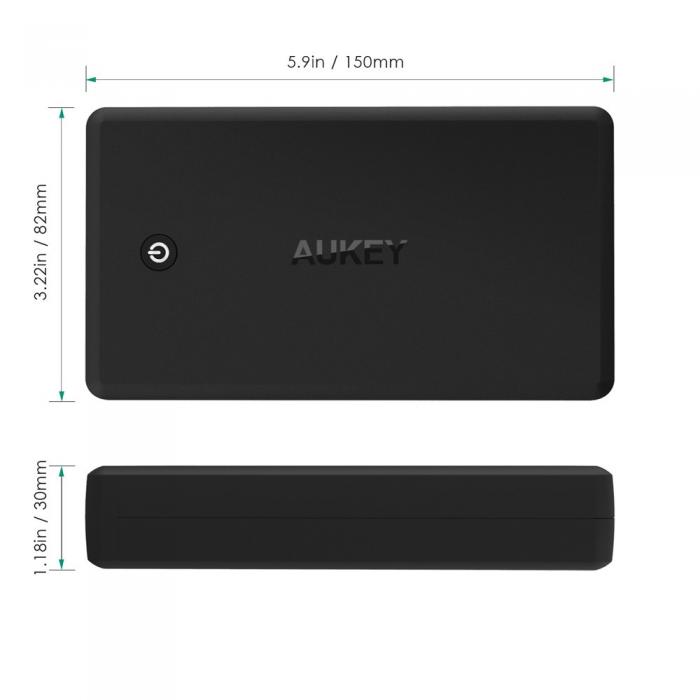 UTGATT5 - Aukey Qualcomm Certified 30000 mAh Quick Charge Powerbank 3.0