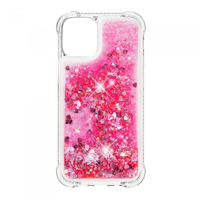 UTGATT1 - Drop-Proof Glitter Sequins Skal till iPhone 13 Pro Max - Rosa