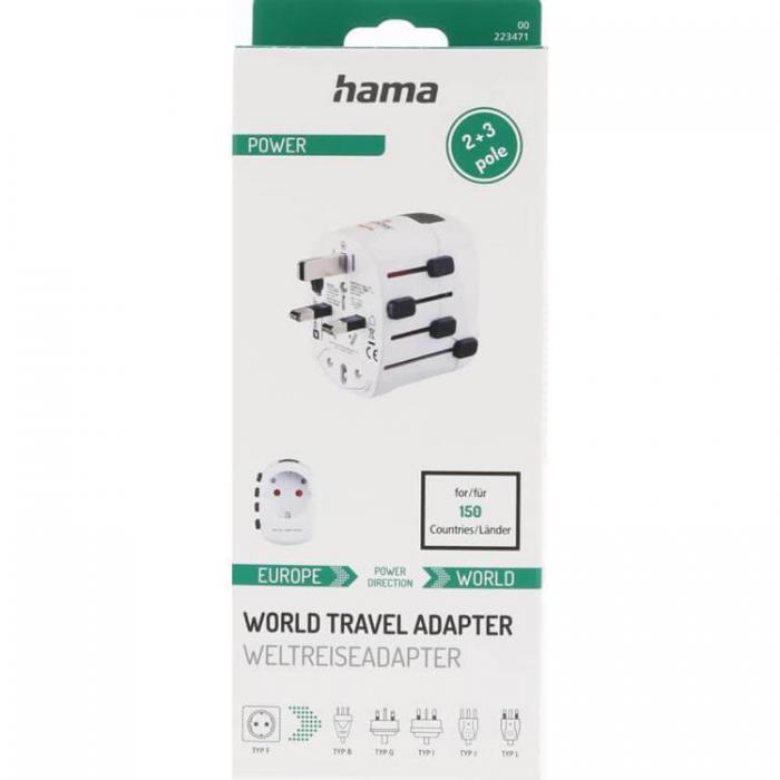 Hama - HAMA Reseadapter Vrlden Pro EU-WORLD 3-stift