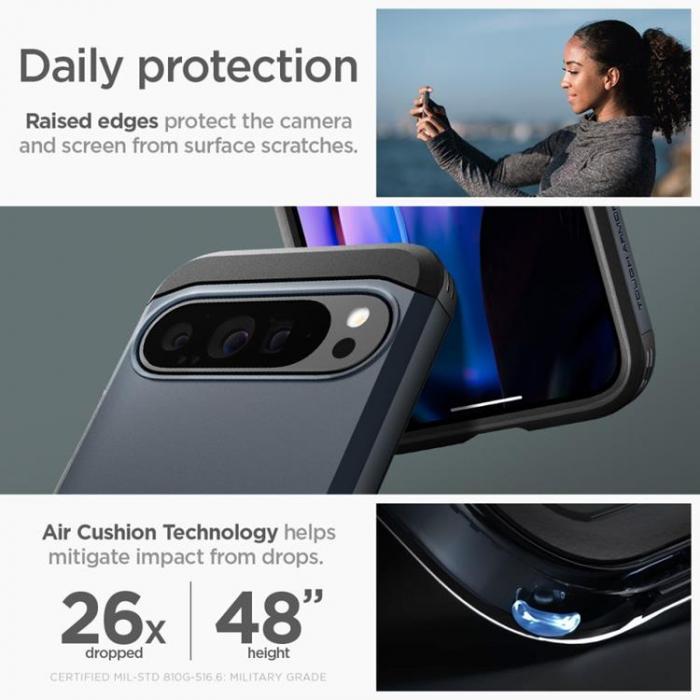 Spigen - Spigen Google Pixel 9 Pro XL Mobilskal Tough Armor - Metal Slate