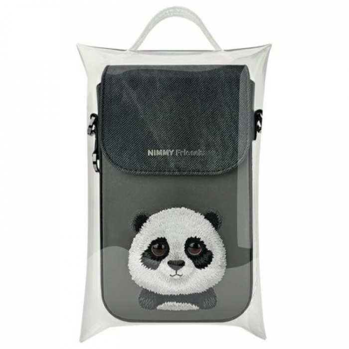 NIMMY - Nimmy Halsbandsfodral Big Eyed Pet 2.0 Panda - Svart