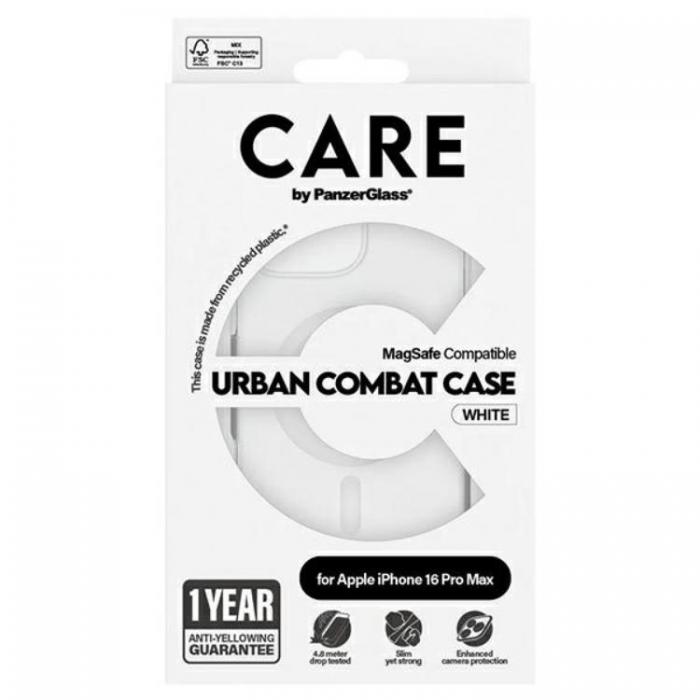 PanzerGlass - CARE By PanzerGlass iPhone 16 Pro Max Mobilskal MagSafe - Vit