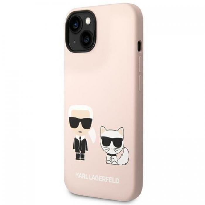 KARL LAGERFELD - Karl Lagerfeld iPhone 14 Skal Magsafe Silicone Karl & Choupette