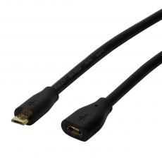 LogiLink - LogiLink Förlängningskabel MicroUSB 3m