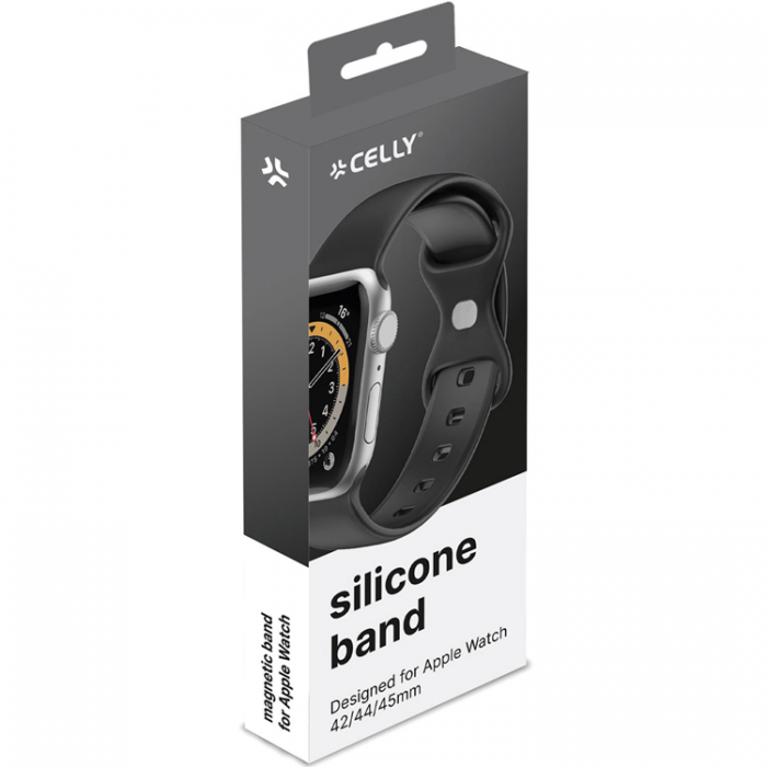 Celly - Celly Apple Watch (38/40/41mm) Armband Silikon - Svart