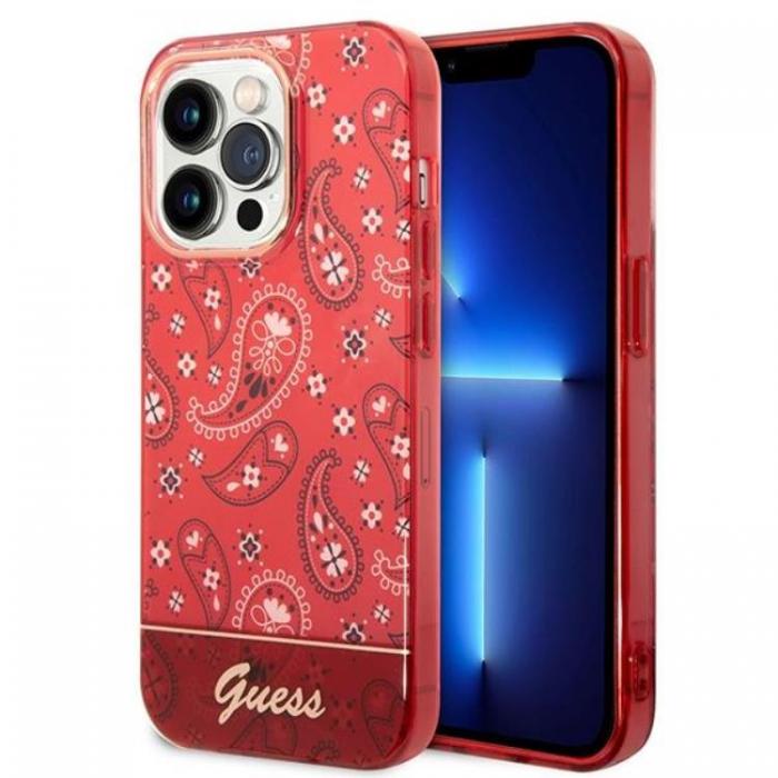 Guess - GUESS iPhone 14 Pro Max Skal Bandana Paisley - Rd