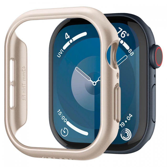 Spigen - Spigen Apple Watch 10 (42mm) Skal Thin Fit - Starlight