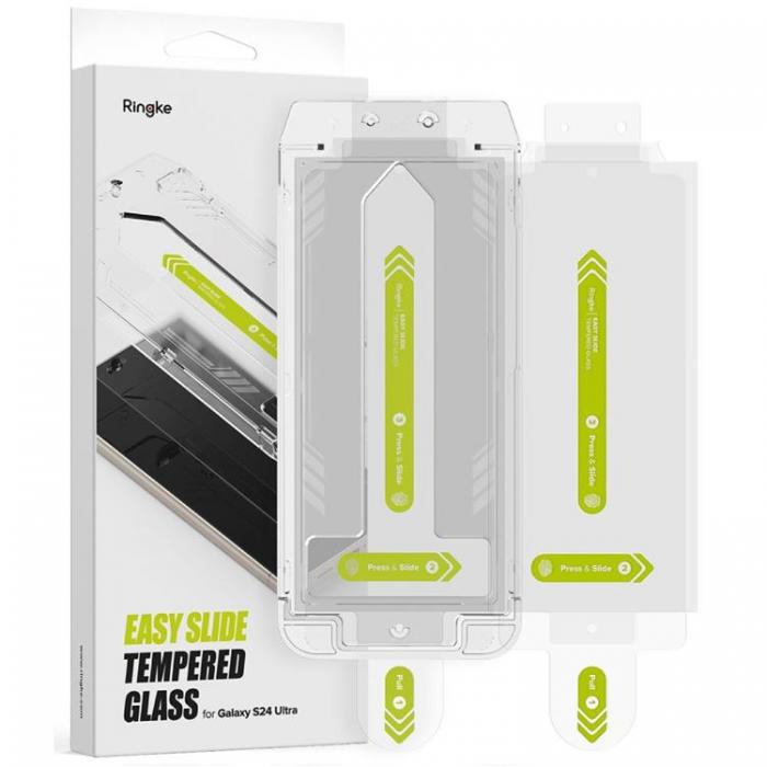 Ringke - [2-Pack] Ringke Galaxy S24 Ultra Hrdat Glas Skrmskydd Easy Slide - Clear