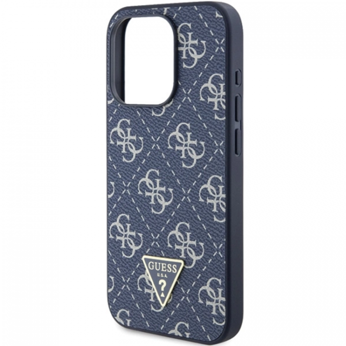 Guess - Guess iPhone 15 Pro Mobilskal Triangle Metall Logo - Bl