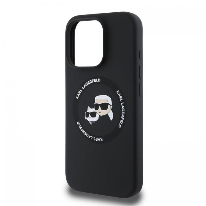 KARL LAGERFELD - Karl Lagerfeld iPhone 16 Pro Max Mobilskal MagSafe Karl&Choupette Head - Svart