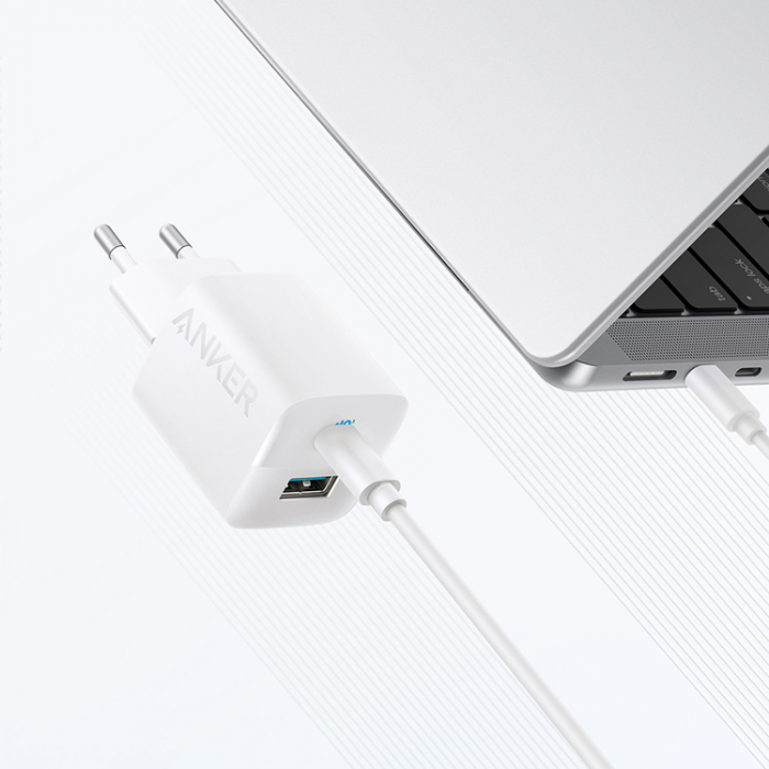 Anker - Anker Vggladdare 33W USB-C/USB-A 323 - Vit