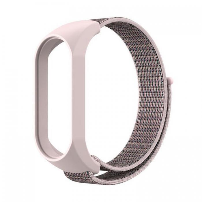 A-One Brand - Xiaomi Mi Smart Band 5/6/7 Armband Nylon 07 - Rosa