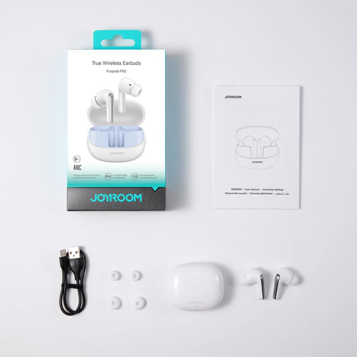 Joyroom - Joyroom TWS In-Ear Hrlurar Bluetooth 5.4 ANC IP54 - Vit