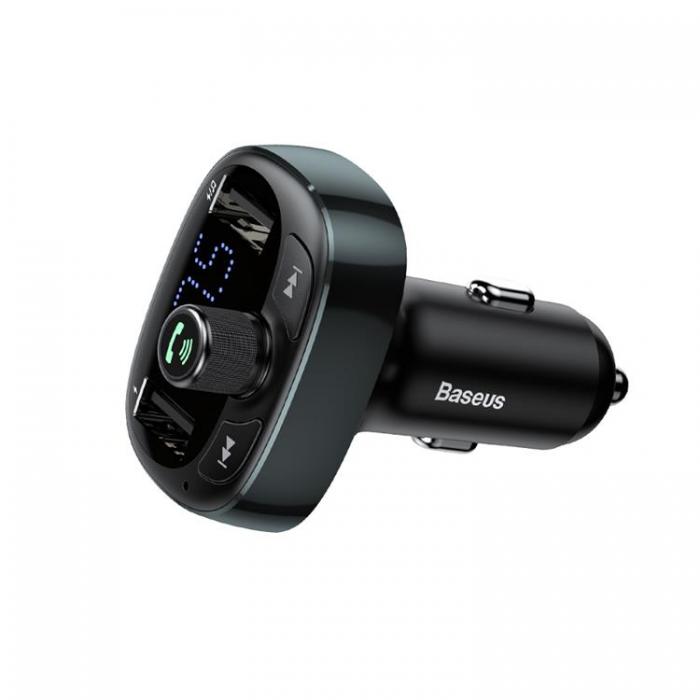 BASEUS - Baseus FM-sndare Bluetooth MP3 Med Billadare S-09 - Svart