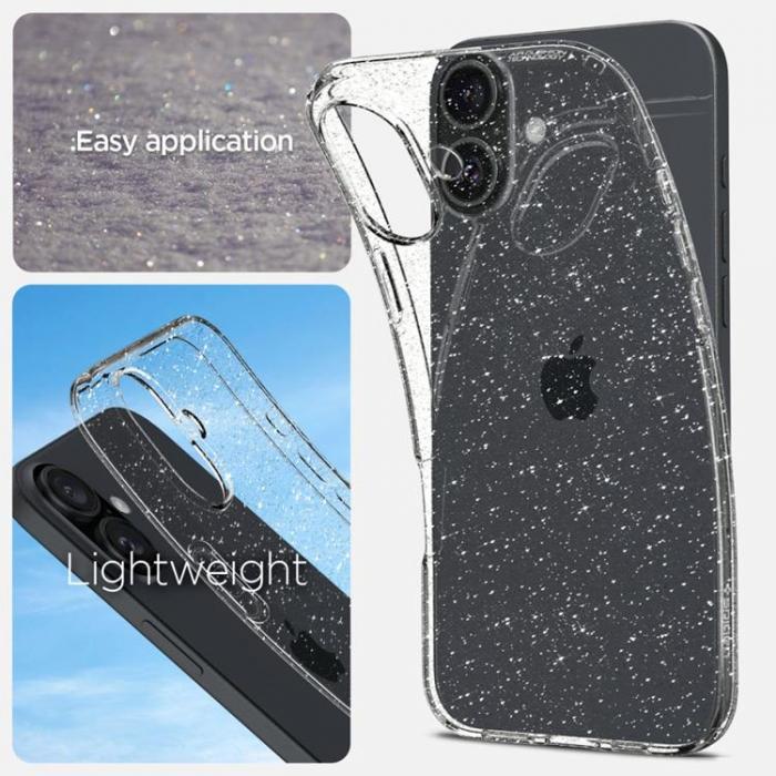 Spigen - Spigen iPhone 16 Plus Mobilskal Liquid Crystal - Glitter Crystal