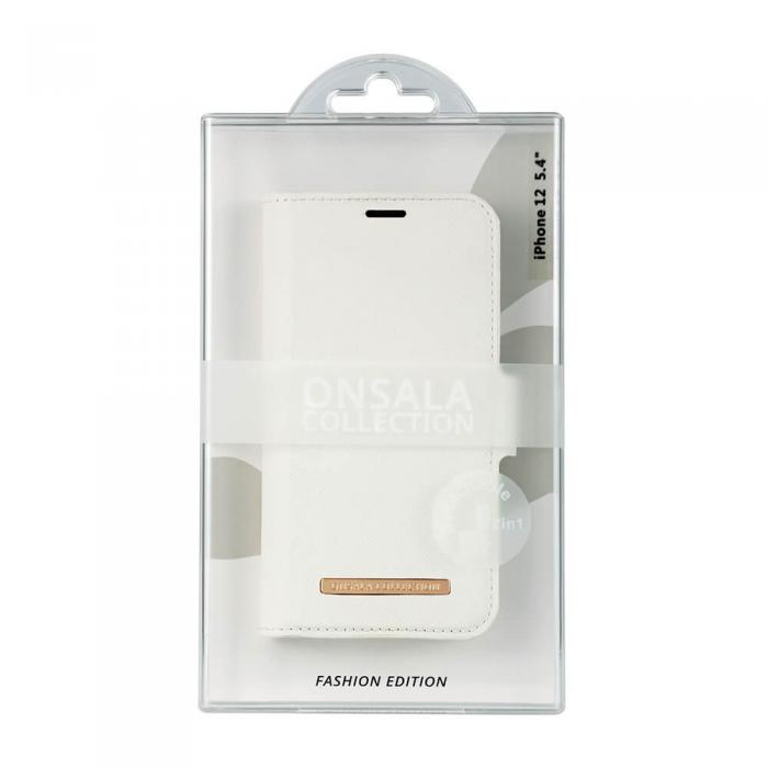 Onsala - Onsala Mobilfodral Saffiano White iPhone 12 Mini