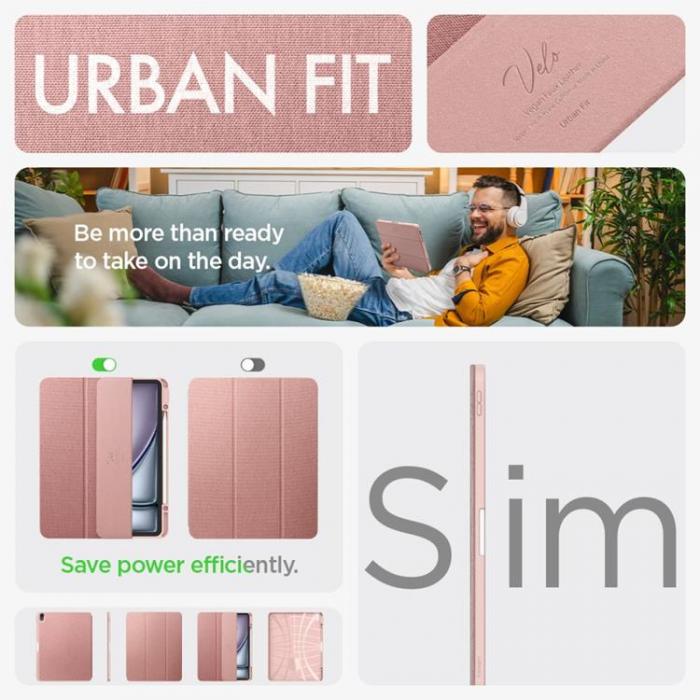 Spigen - Spigen iPad Air 13 (2024) Fodral Urban Fit - Rosa Guld