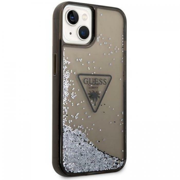 Guess - GUESS iPhone 14 Plus Skal Liquid Glitter Palm Collection - Svart