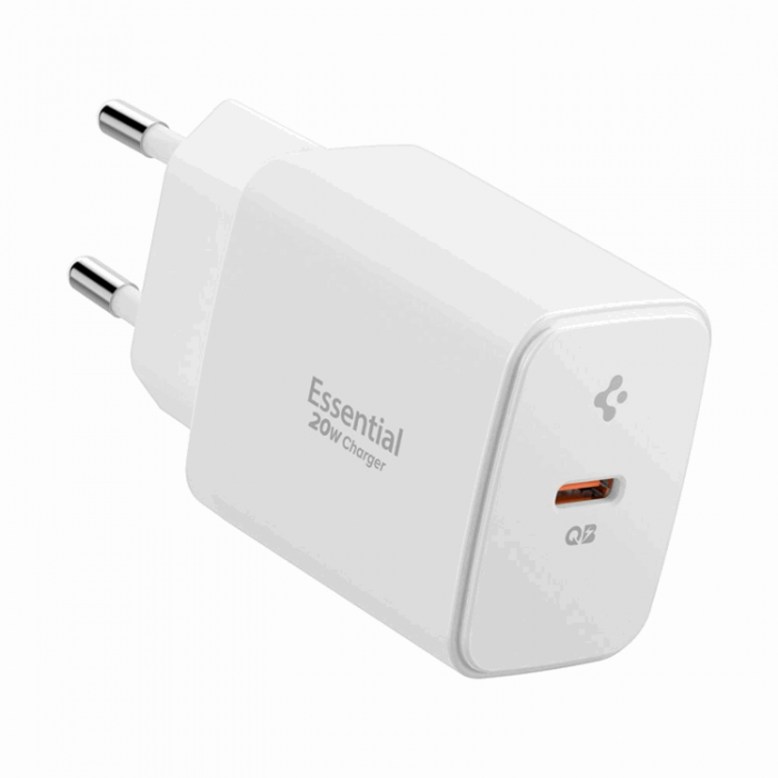 Spigen - Spigen Essential Snabbladdare EE201EU 1-Ports 20W - Vit