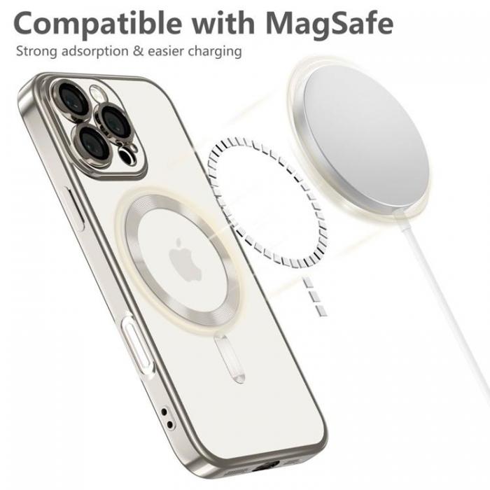 Tech-Protect - Tech-Protect iPhone 16 Pro Mobilskal Magsafe Magflex - Shinny Titanium