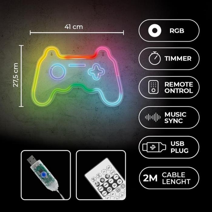 Forever Light - Forever Light Neon LED RGB GAMEPAD FLRNE04 + RC