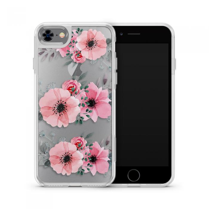 UTGATT5 - Fashion mobilskal till Apple iPhone 8 - Rosa blommor