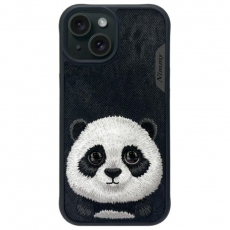 NIMMY - Nimmy iPhone 15 Mobilskal Big Eyed Pet 2.0 Panda - Svart