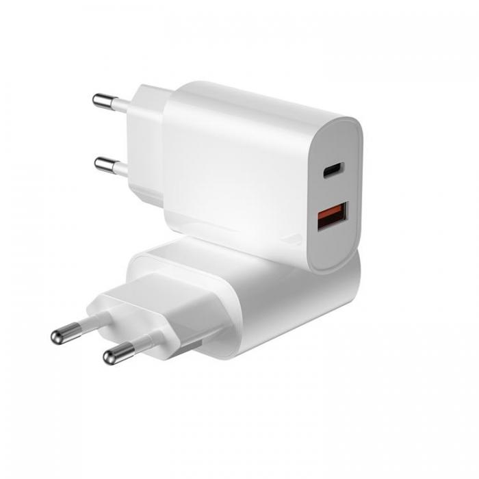 WIWU - WIWU Snabbladdare 20W USB Till USB-C Wi-U002 PD QC - Vit