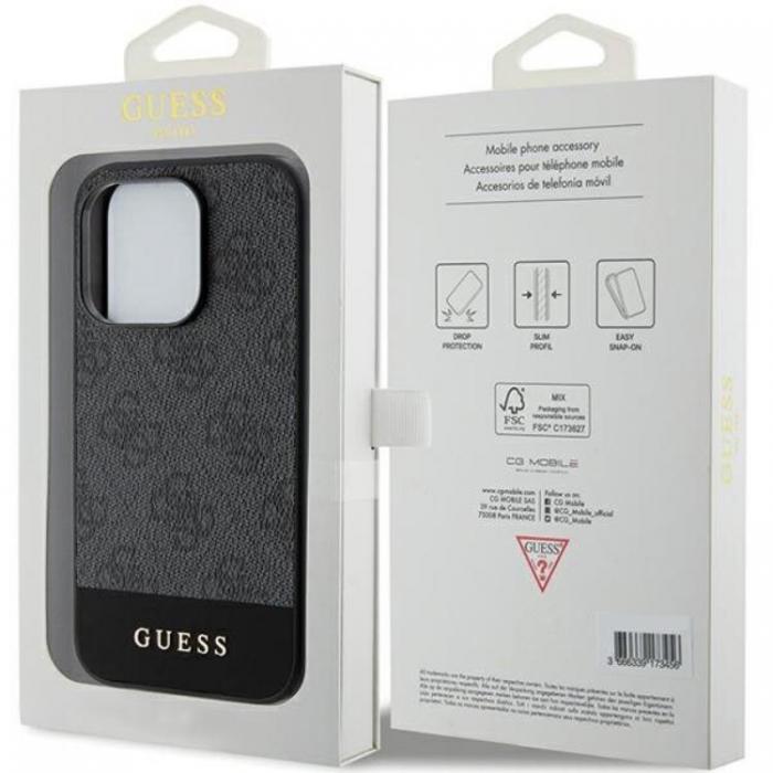 Guess - Guess iPhone 15 Pro Mobilskal Stripe Collection - Gr