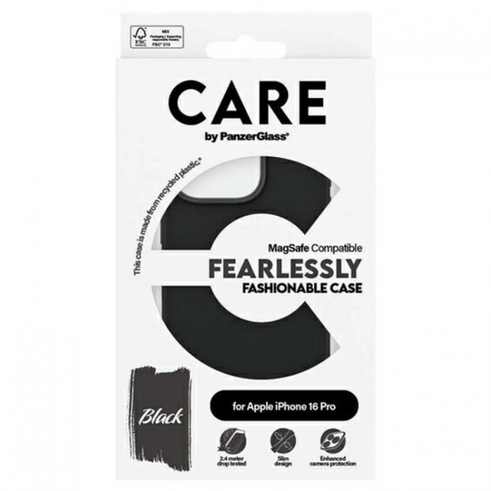 PanzerGlass - CARE By PanzerGlass iPhone 16 Pro Mobilskal MagSafe Fashion - Svart