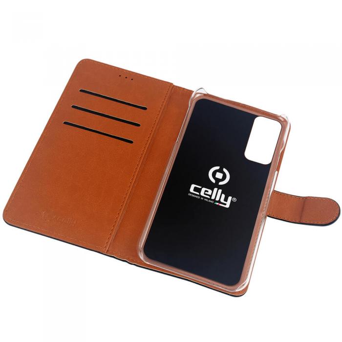 Celly - Wallet Case Galaxy A02s Svart