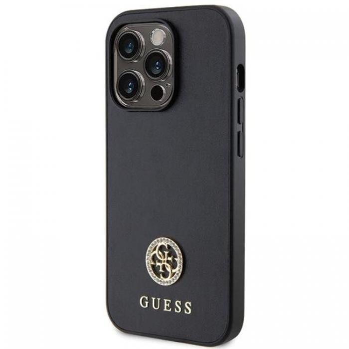 Guess - Guess iPhone 15 Pro Mobilskal Strass Metal Logo - Svart