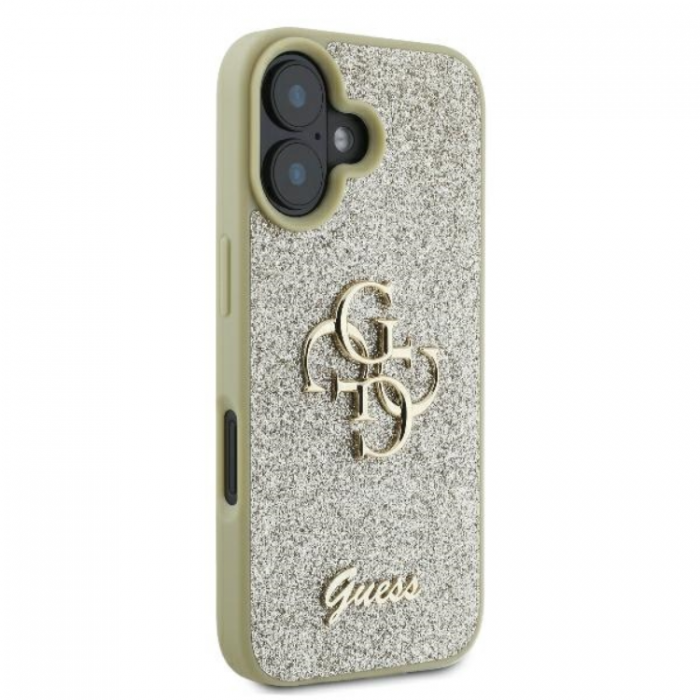 Guess - Guess iPhone 16 Plus Mobilskal Fixed Glitter Big 4G - Guld