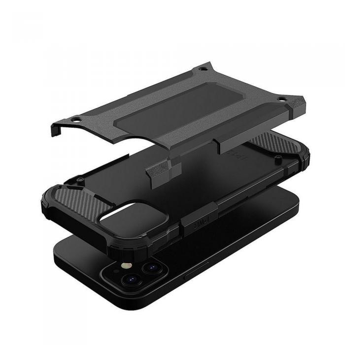 OEM - iPhone 12/12 Pro Skal Forcell Armor Hrdplast Svart