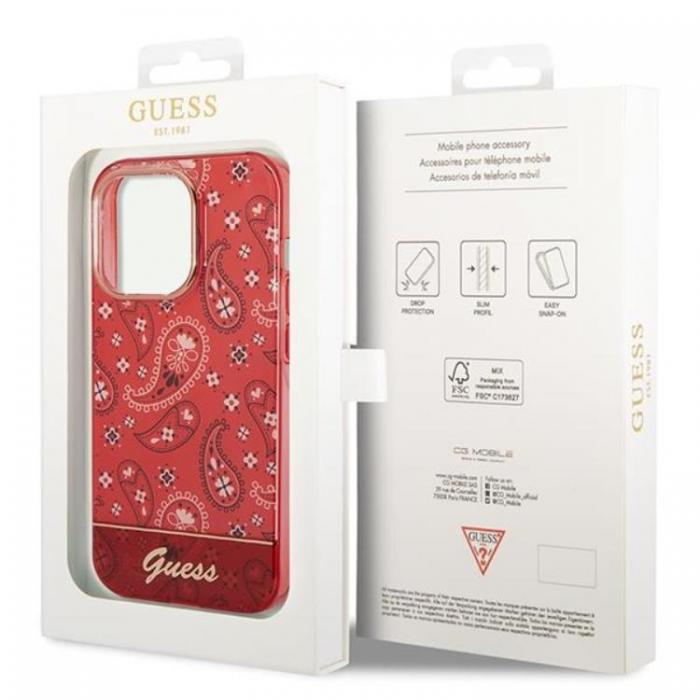 Guess - GUESS iPhone 14 Pro Max Skal Bandana Paisley - Rd