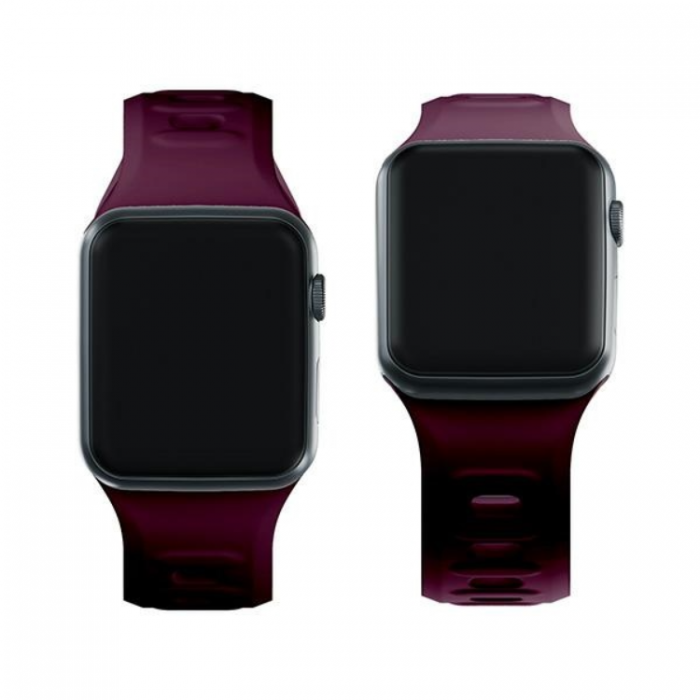 3MK - 3mk Apple Watch (38/40/41mm) Armband Silikon - Mrklila