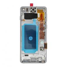 SpareParts - SAMSUNG S10 Skärm med LCD-display FixCell Renoverade - Vit