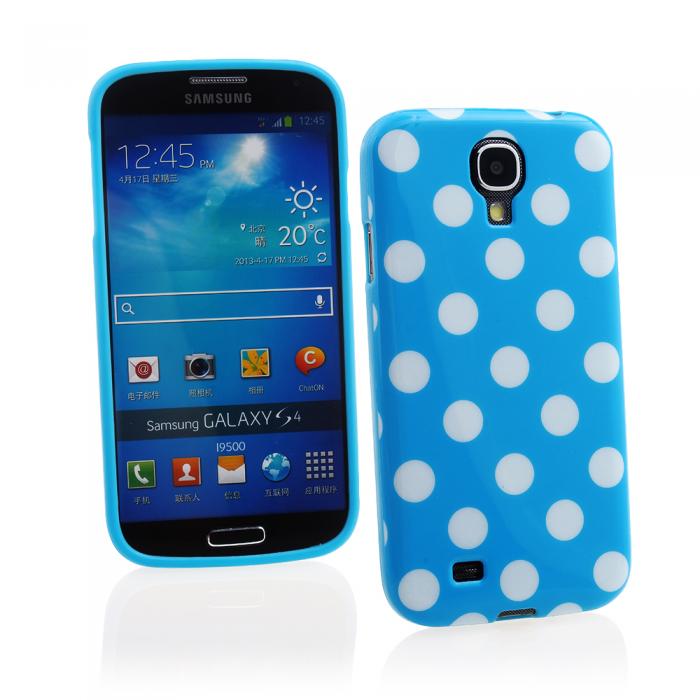 UTGATT5 - Polka Dot Skal till Samsung Galaxy S4 - Bl