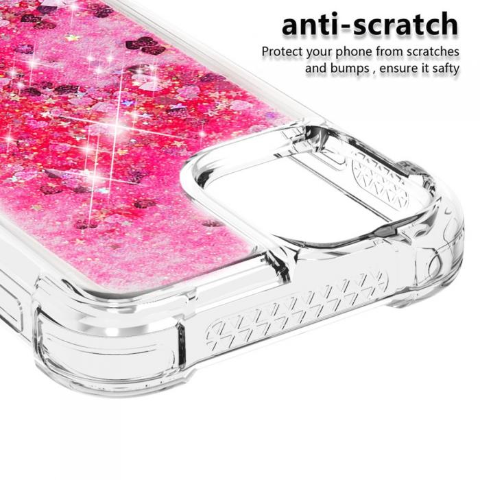 UTGATT1 - Drop-Proof Glitter Sequins Skal till iPhone 13 Pro Max - Rosa