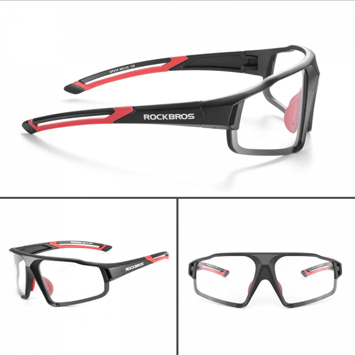 Rockbros - Rockbros SP216BL Photochromic UV400 Cykelglasgon - Rd