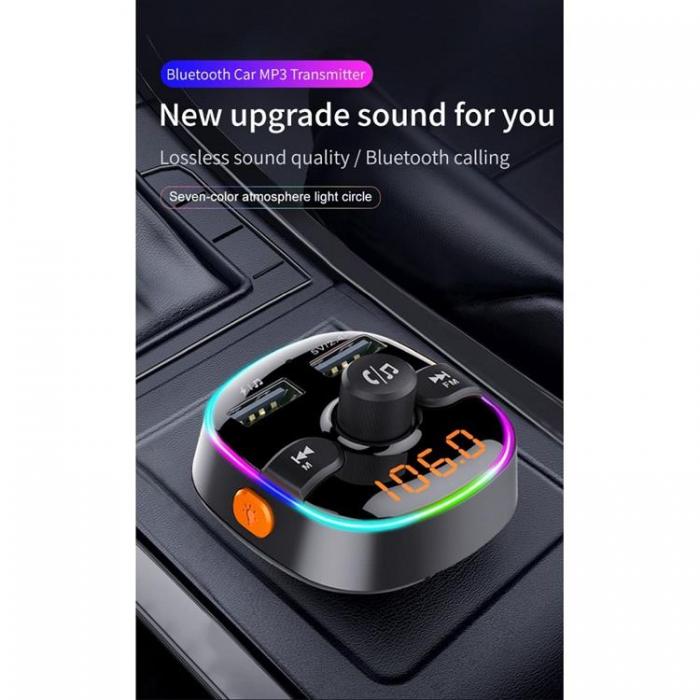 A-One Brand - FM MP3-Sndare Bluetooth 5.0 + Minneskortlsare + 2xUSB