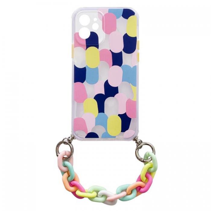 OEM - Color Gel Chain Pendant Skal iPhone 13 Pro Max - Flerfrgad