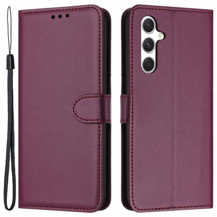 A-One Brand - Galaxy S25 Plus Plnboksfodral Strap - Lila