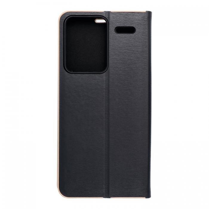 A-One Brand - Xiaomi Redmi Note 13 Pro Plus Plnboksfodral Luna Guld - Svart